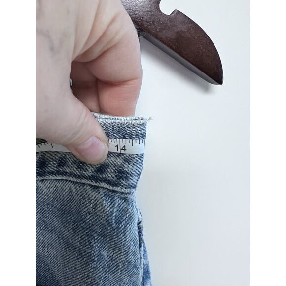 Vintage Anchor Blue Wide Leg Jeans Loose Fit 7 8 S Skater 90s Grunge 29x29 Women - Picture 9 of 14